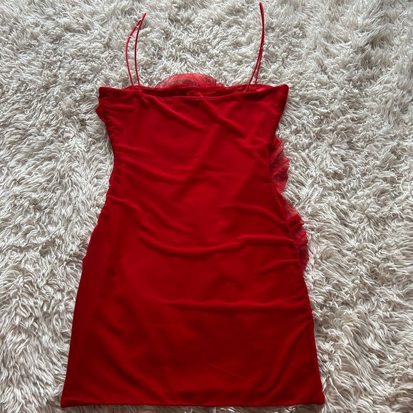 Red Princess Polly Ruffled Dress - Picture 6 of 6